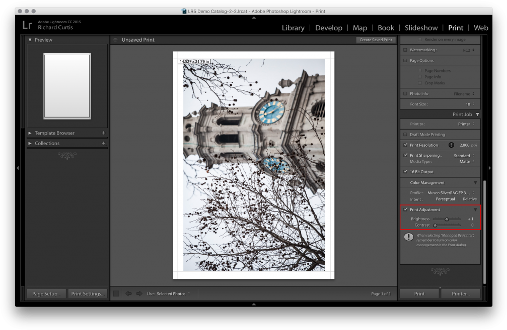 Screen Shot 2016 02 26 At - Lightroom Printing Black And White (1024x672), Png Download