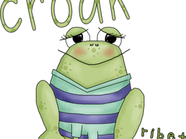 Green Frog Clipart Croak - Ostern-frosch-t-shirts Und Ostern-geschenke Karte (640x480), Png Download