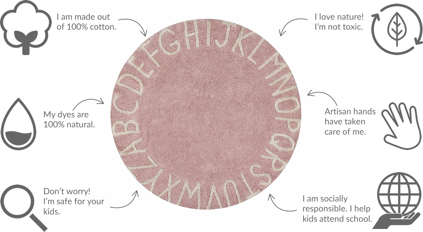 From A To Z, With This Collection You Have Lots Of - Lorena Canals Bubbly Basket Pink (1397x767), Png Download