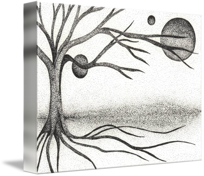 Png Collection Of Free Ink Tree Download On - Surrealism Drawing Of Trees (650x560), Png Download