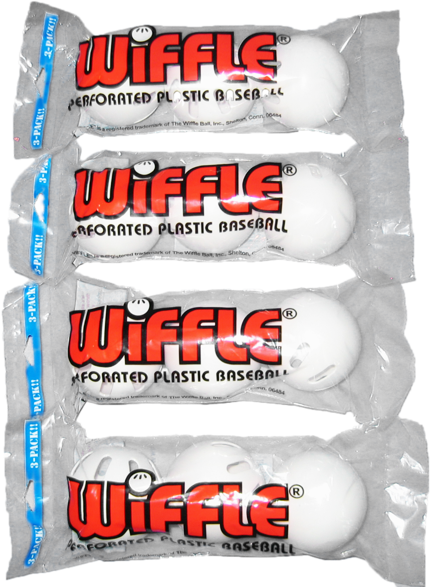 12 Official Wiffle Balls Baseballs Whiffle Wiffleballs - Wiffle Ball - 3 Pack (1600x1200), Png Download