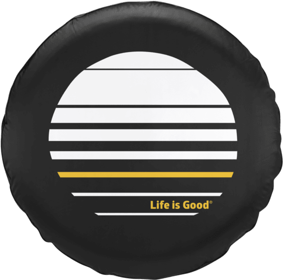 Life Is Good Logo Jeep - Imported Life Is Good Lig Flag Circle Tire Cover, Night (570x570), Png Download