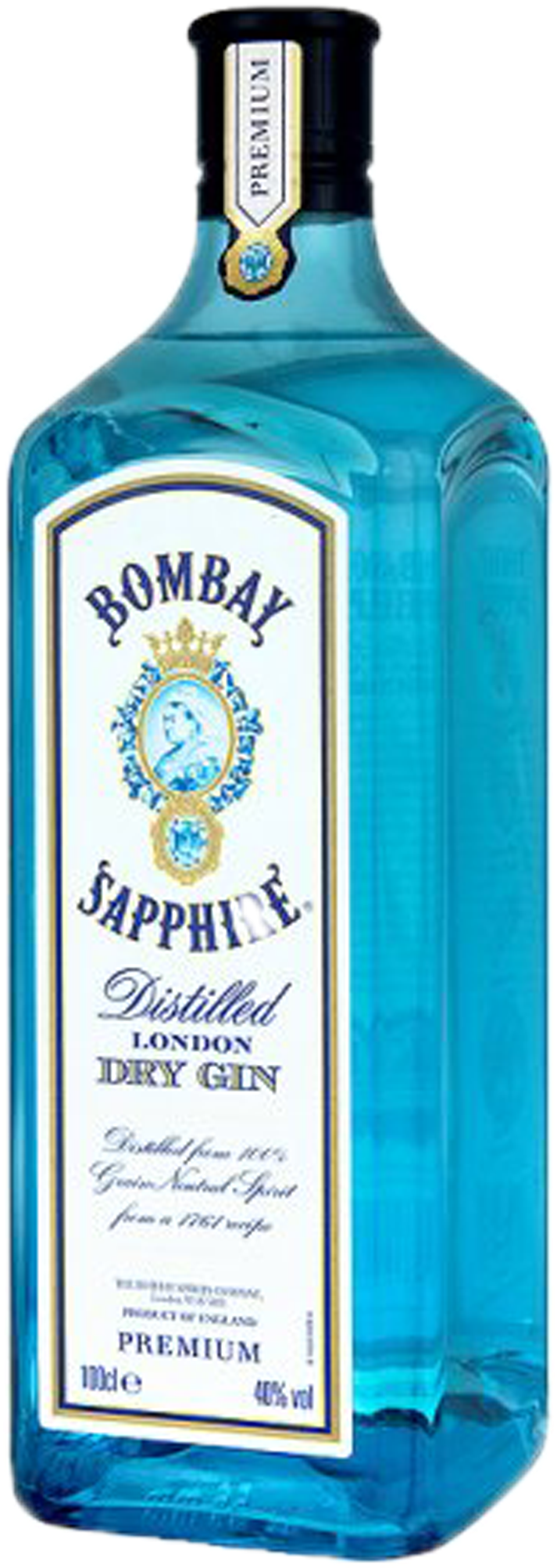 Gin Bombay Sapphire Png (752x2240), Png Download
