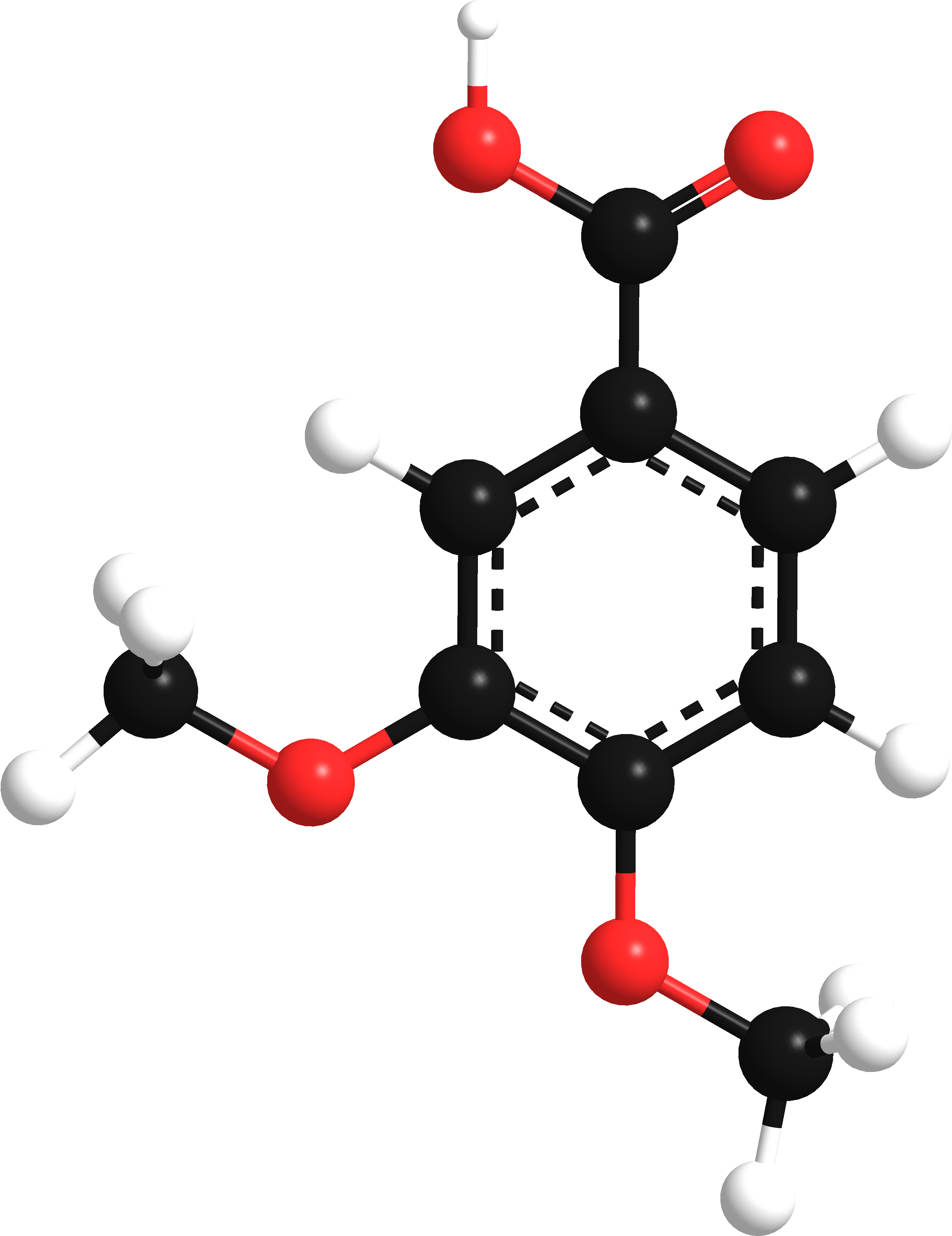 Vetaric Acid Model 3d - Organic Chemistry (2737x3549), Png Download