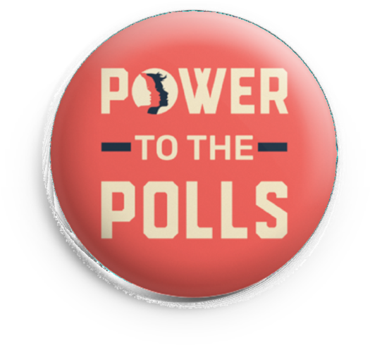 Power To The Polls Button - Womens March 2018 Las Vegas (600x600), Png Download