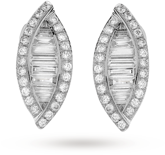 Diamond Tragus Earrings At Jewelry Store - Mappin & Webb Beaumont 18ct White Gold 0.87cttw (640x640), Png Download