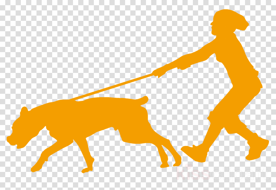 Human With Dogs Silhouette (900x620), Png Download