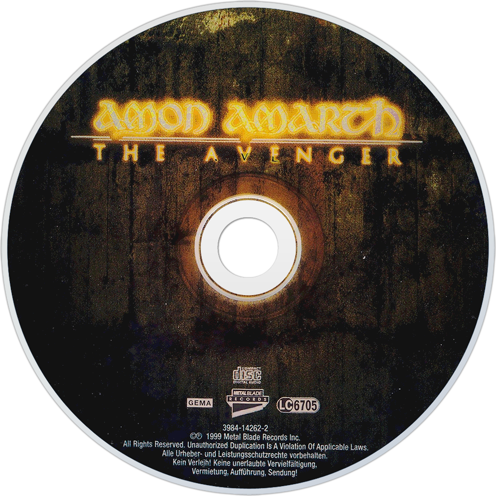 Amon Amarth The Avenger Cd Disc Image - Amon Amarth The Avenger Cd (1000x1000), Png Download