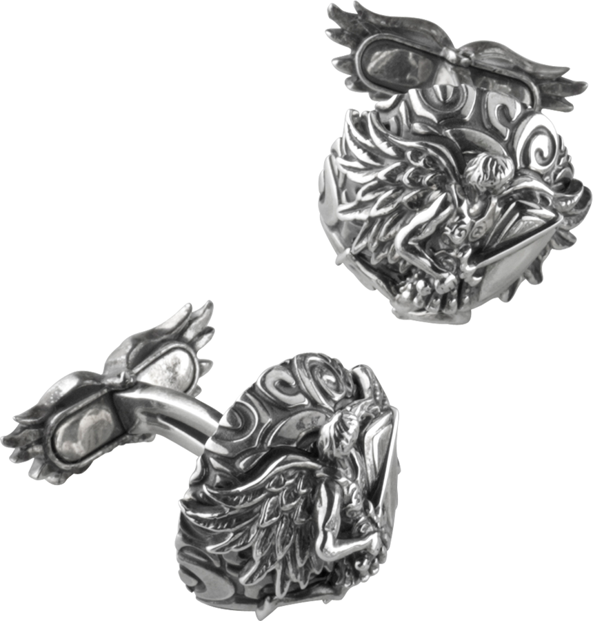 My Guardian Angel Cufflinks, Silver - Silver (860x900), Png Download