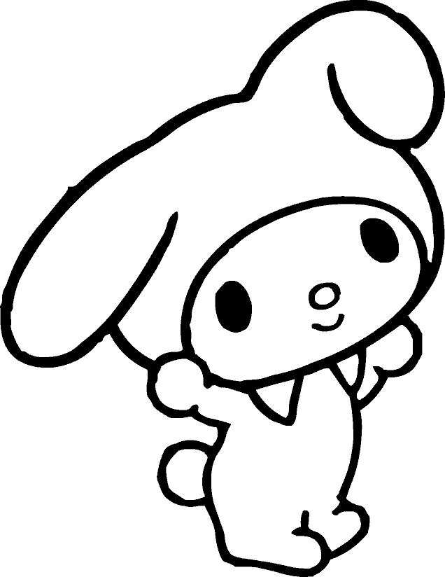 Mymelody - Google Search - My Melody Coloring Pages (636x824), Png Download