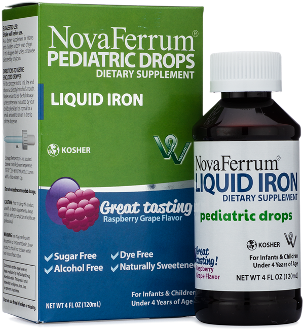 Novaferrum Liquid Iron Pediatric Drops - Novaferrum Paediatric Drops Liquid Iron Supplement (600x700), Png Download