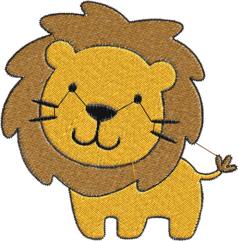 Leaozinho Bordado (800x800), Png Download