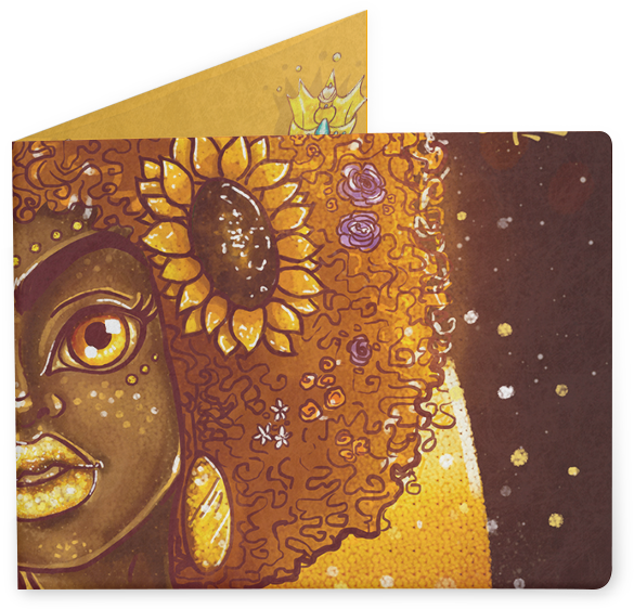 Carteira Garota De Leão De Lílian Muniz Artna - Afro (800x800), Png Download