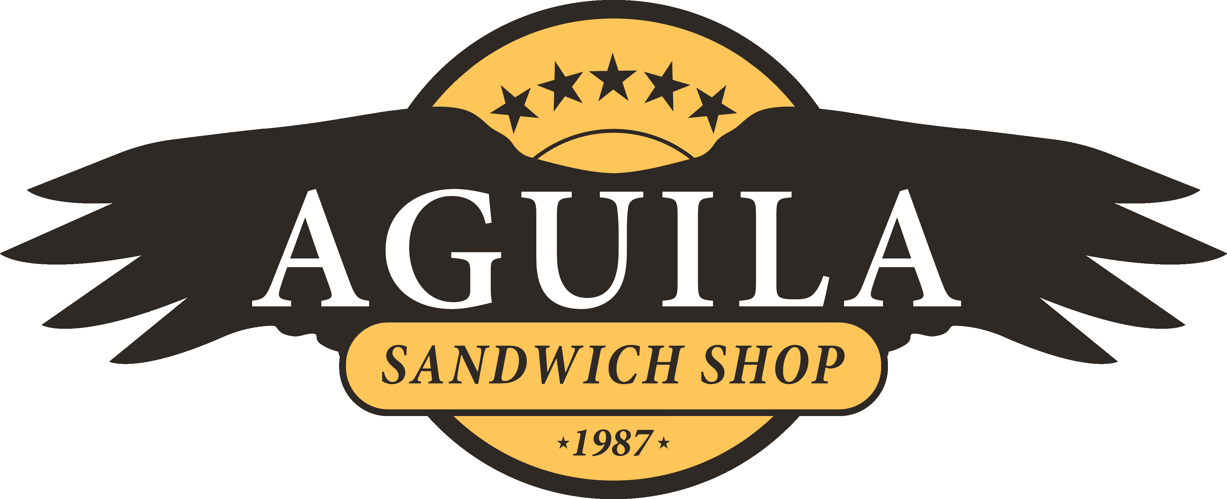 Aguila Sandwich Shop (3995x1624), Png Download