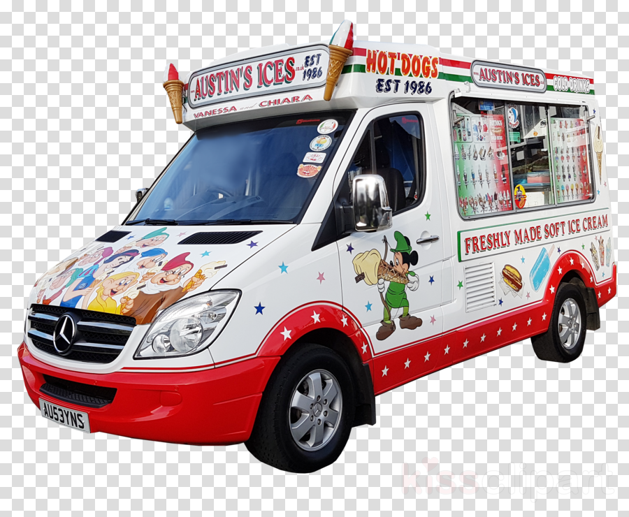 Ice Cream Van Png Clipart Commercial Vehicle Van Ice - Van (900x740), Png Download