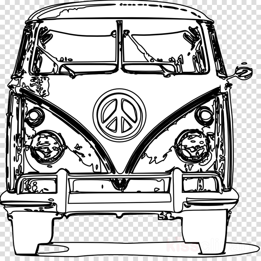 Coloring Pages Hippie Van Clipart Volkswagen Type 2 - E1syndicate Tank Top Shirt Vw Bus Bulli Bully Classic (900x900), Png Download