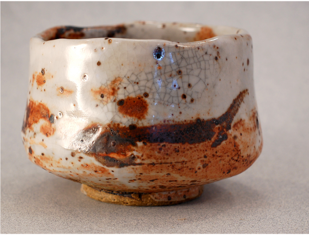 Shino Brush Slip Crackle Tea Bowl (1000x1533), Png Download