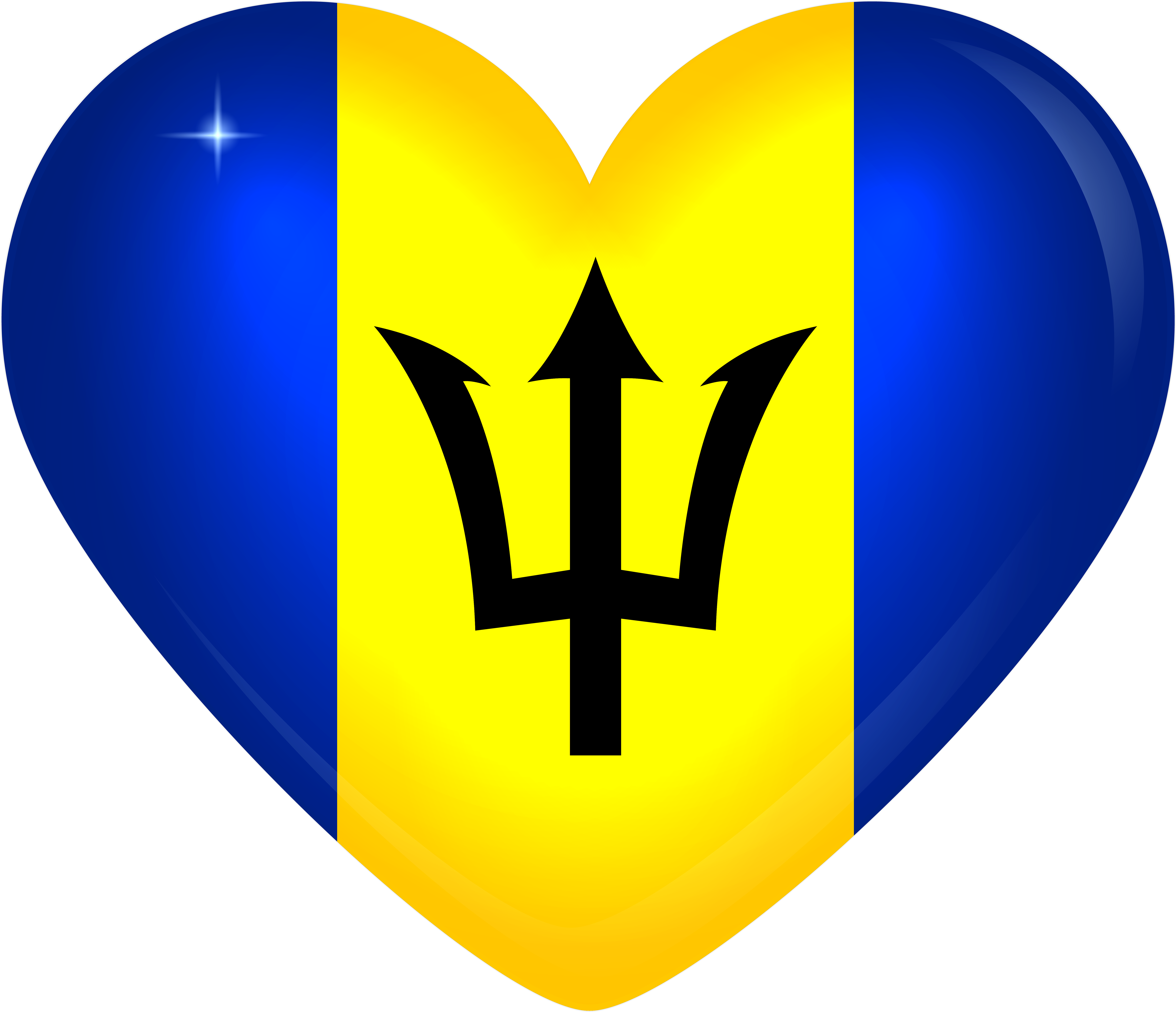 Barbados Flag Png (6000x5185), Png Download