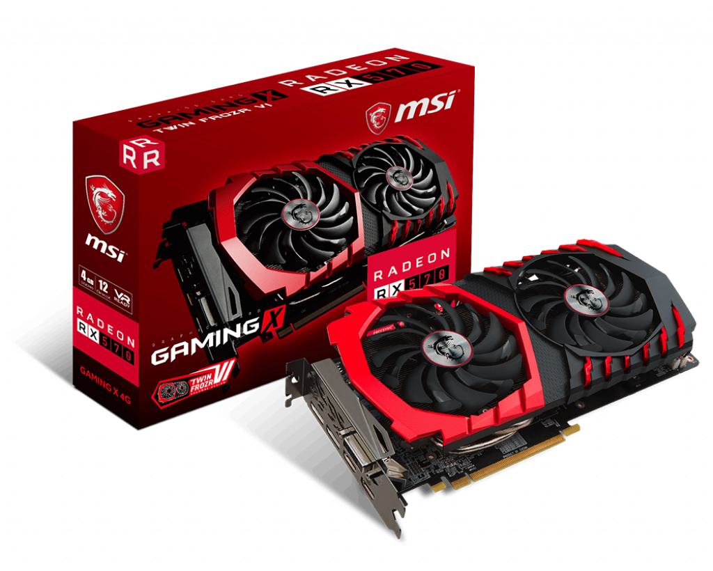 Radeon Rx 570 Gaming X 4g - Msi Radeon Rx 570 (1024x820), Png Download