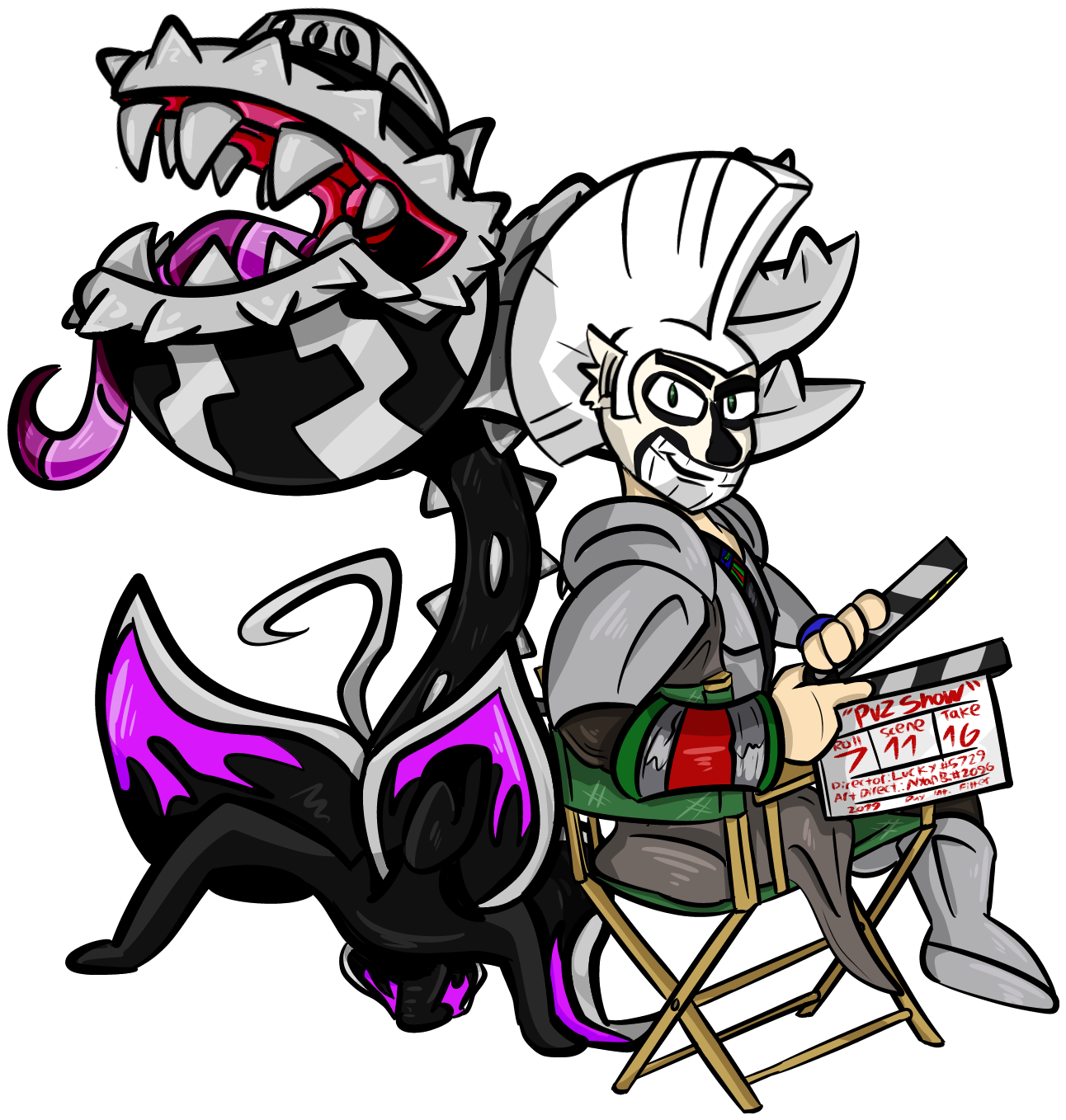 Discussiontribute To Luckyishere's Pvz - Cartoon (1600x1500), Png Download