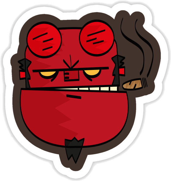 Ftestickers Hellboy Hellboy2 Hell Boy Hellboyfan Hellbo - Hellboy (559x590), Png Download