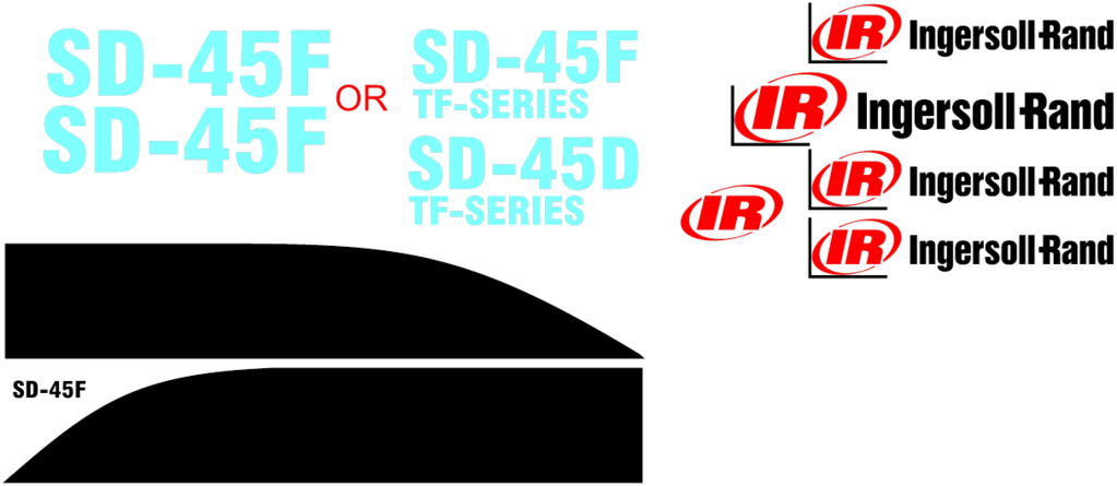 Ingersoll Rand Sd45f Decal Set (1023x445), Png Download