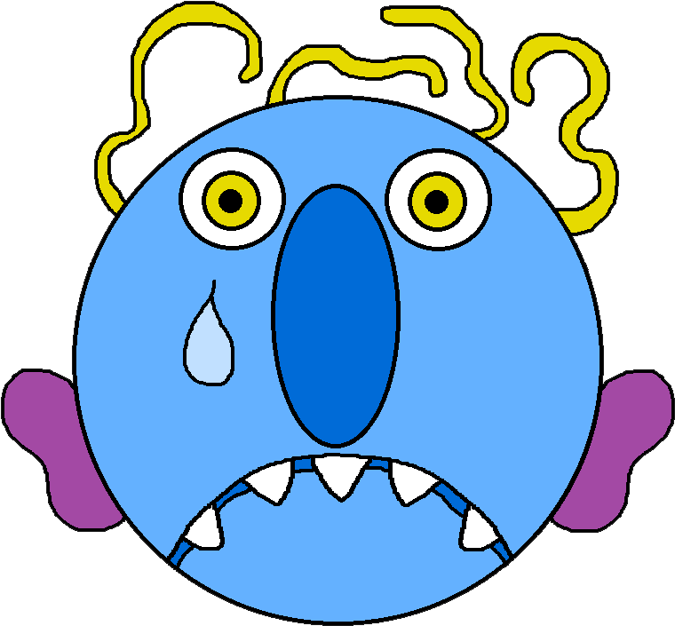 Cartoon Sad Monster Png (813x763), Png Download