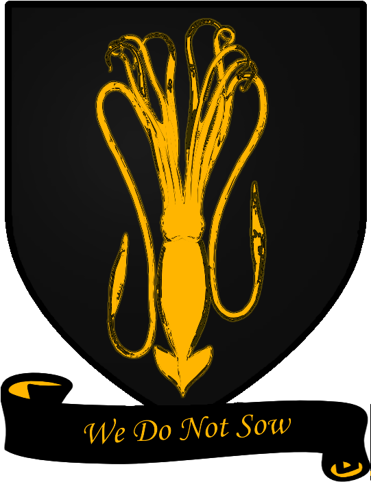 Gia Tộc Greyjoy, Lãnh Chúa Quần Đảo Sắt, Đô Thành Pyke - Greyjoy House Crest (540x710), Png Download