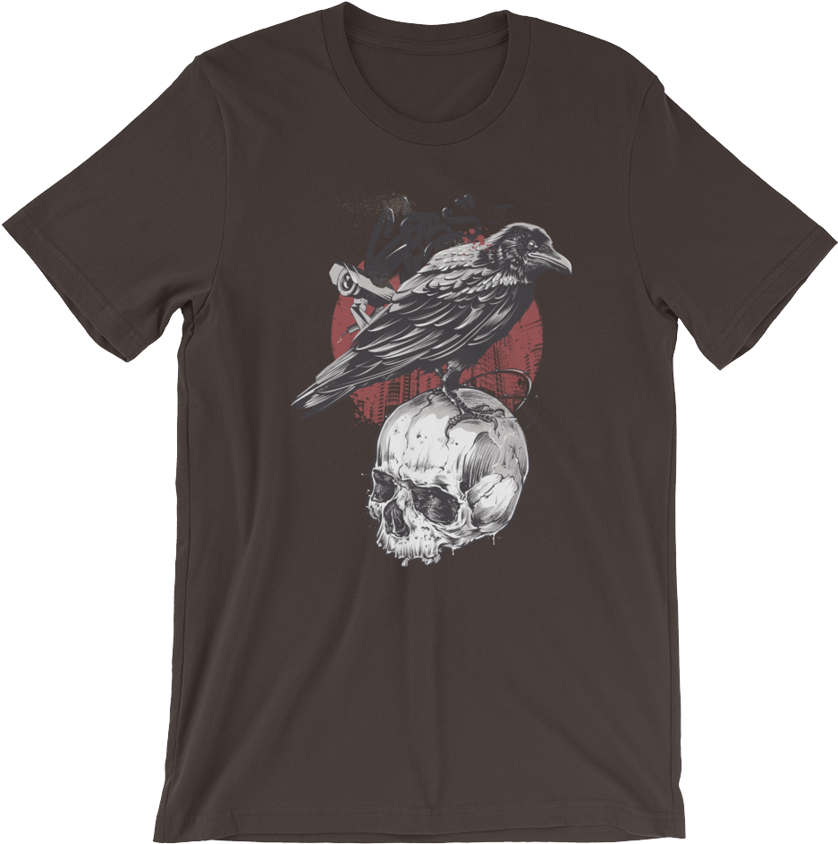 Skull Crow Graffiti Unisex T-shirt - Can Get No Satisfaction Shirt (1000x1000), Png Download