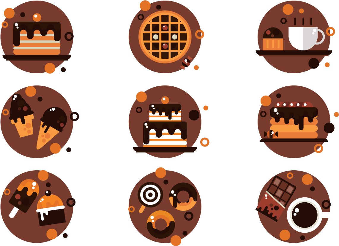 Chocolate Icons Vector Download - Icone Confeitaria Png (700x490), Png Download