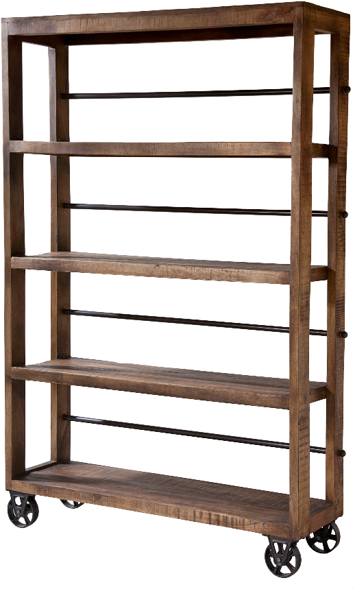 Perfect For Modern Spaces, The Hayden Wheeled Wood - Hayden Shelves (578x872), Png Download