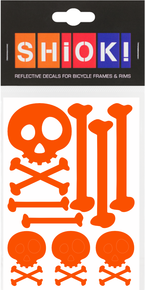 Frame Reflective Skull & Bones Orange - Rahmensticker Reflective Gelb Honeycomb Von Shiok (1000x1000), Png Download