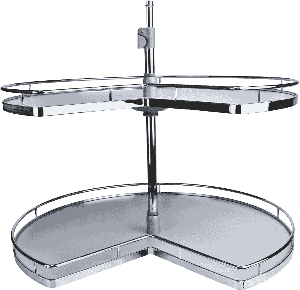 Kidney Shape Metal Trim Lazy Susan - Lazy Suzy Wire Shelf (1000x1000), Png Download