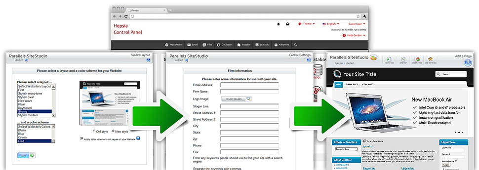 The Free Website Creating Instrument - Template Joomla 1.7 Free (970x345), Png Download