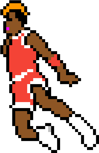 Air Jordan In Double Dribble By Nesnerd35 - Jordan Logo Pixel Art (1200x1200), Png Download