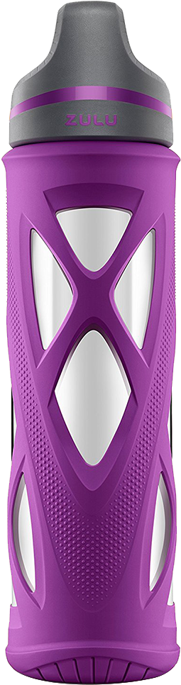 Element Glass Bottle - Zulu Element Bpa-free Glass Water Bottle, 20 Oz, Purple (1000x1000), Png Download