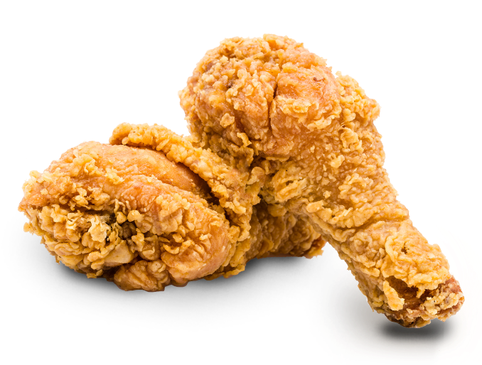 Fried Chicken Leg Png Clip Art Free Download - Fried Chicken Drumstick Png (696x556), Png Download