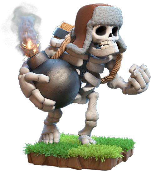 Like His Living Counterpart, The Giant Skeleton Will - Clash Of Clans Giant Skeleton (484x546), Png Download