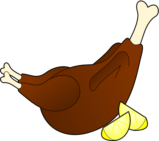 Png Free Chicken Clipart Chicken Drumstick - Chicken Drawing Png (535x475), Png Download