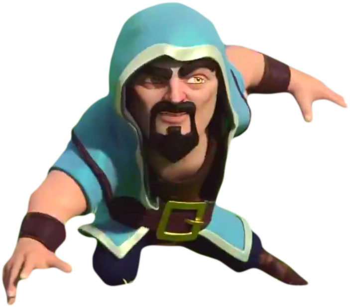 Vector Black And White Image Of Hype Man Official Tv - Clash Of Clans Wizard (758x730), Png Download