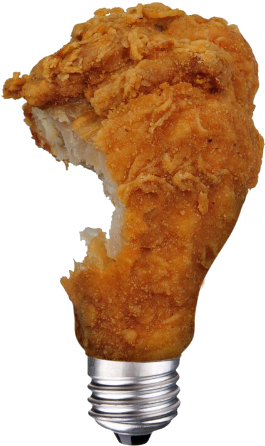 Processed Chicken Renewable Energy Bulb - Chicken Leg Bite (640x480), Png Download