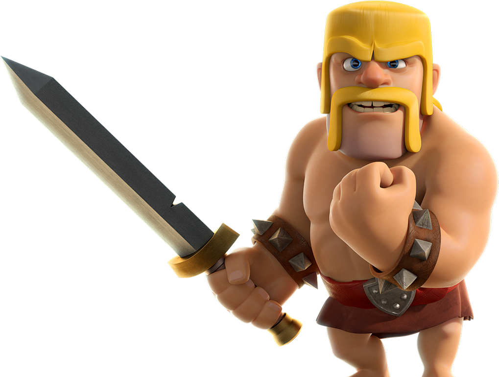 Clash Of Clans Barbar (1418x769), Png Download
