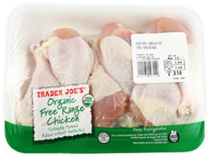 99264 Organic Chicken Drumsticks - Trader Joe's Organic Chicken Legs (800x658), Png Download