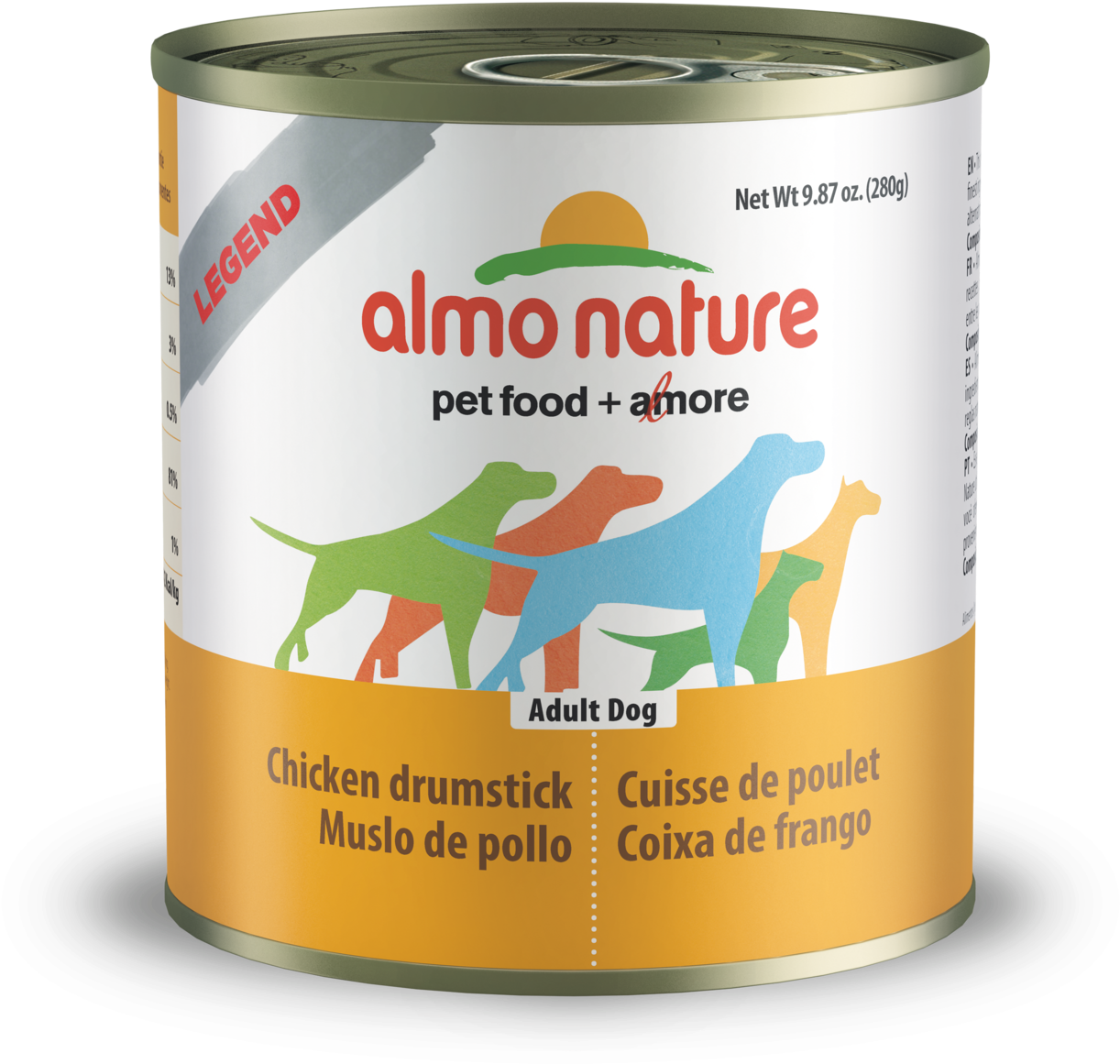 Almo Nature Dog Hqs Legend Chicken Drumstick 12 Cans - Almo Nature Legend Dog Food - Chicken Drumstick (1400x1358), Png Download