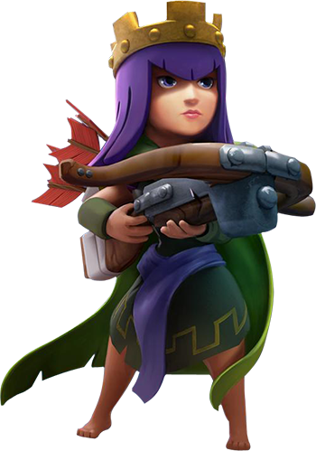 Transparent Archer Queen - Barbarian King And Archer Queen (350x499), Png Download