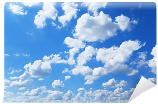 Blue Sky And Fluffy White Clouds Wall Mural • Pixers® - Cloud (400x400), Png Download