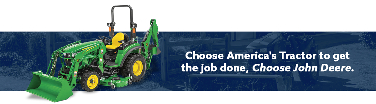 John Deere Compact Utility Tractors - Tractor (1200x333), Png Download