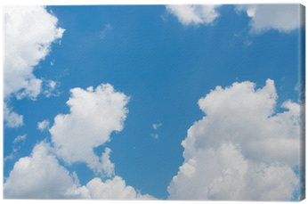 Blue Sky Background With White Clouds Canvas Print - Sky (400x400), Png Download