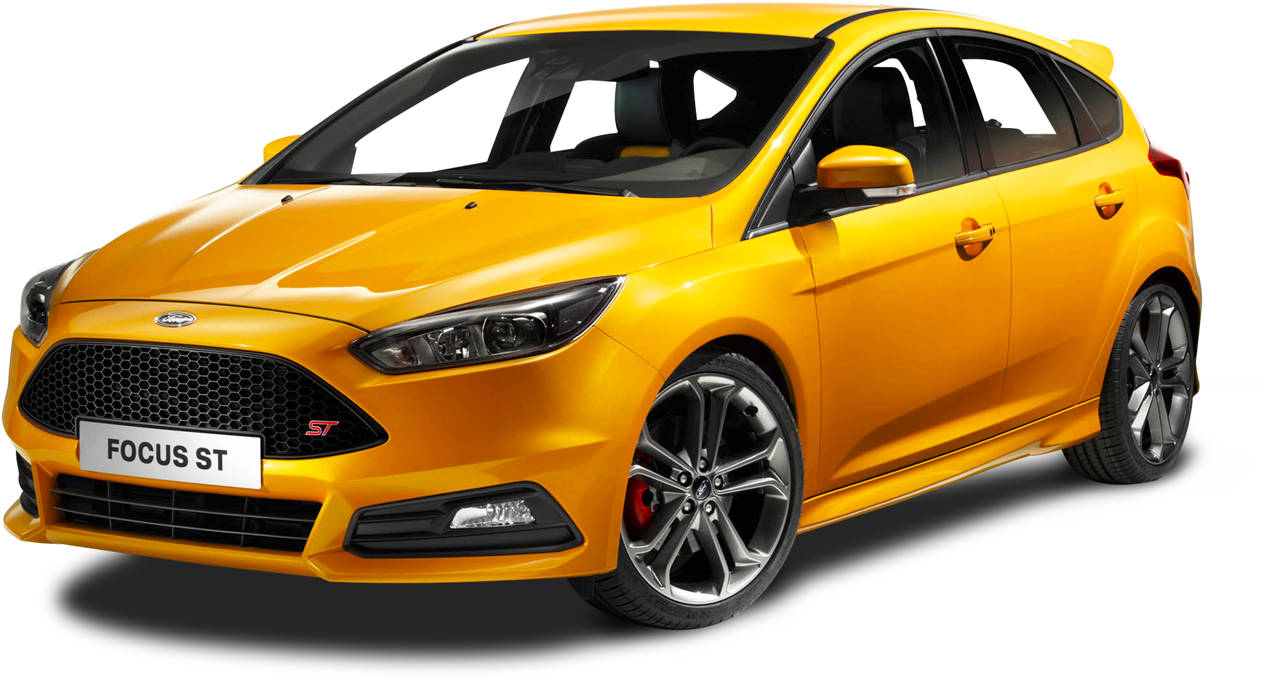Ford St Yellow Car Png Image Purepng - Ford Focus St Png (1907x1118), Png Download