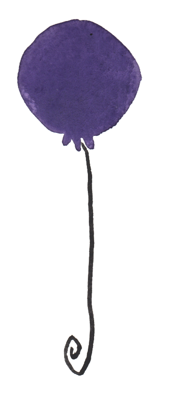 Purple Balloon Watercolor Hand-painted Transparent - Watercolor Painting (1024x818), Png Download